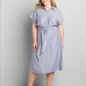 NWT Blue stripes shirt dress Size 20